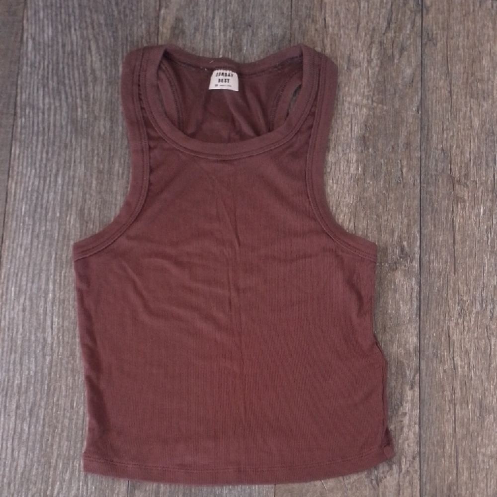 Sunday Best Aritza Cropped Brown Tank Top